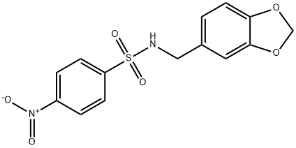 N-(1,3-benzodioxol-5-ylmethyl)-4-nitrobenzenesulfonamide Struktur