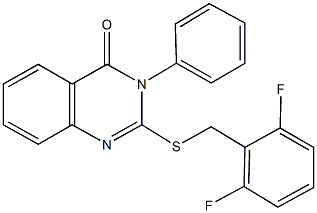 2-[(2,6-difluorobenzyl)sulfanyl]-3-phenyl-4(3H)-quinazolinone Structure