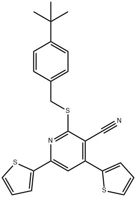 339580-72-2 2-[(4-tert-butylbenzyl)sulfanyl]-4,6-di(2-thienyl)nicotinonitrile
