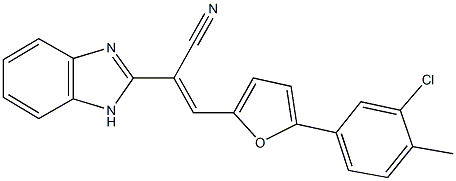 2-(1H-benzimidazol-2-yl)-3-[5-(3-chloro-4-methylphenyl)-2-furyl]acrylonitrile|