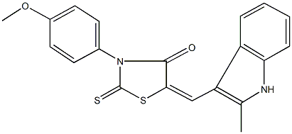 3-(4-methoxyphenyl)-5-[(2-methyl-1H-indol-3-yl)methylene]-2-thioxo-1,3-thiazolidin-4-one