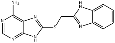 8-[(1H-benzimidazol-2-ylmethyl)sulfanyl]-9H-purin-6-ylamine Structure