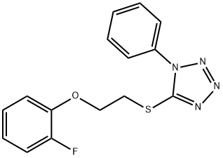 5-{[2-(2-fluorophenoxy)ethyl]sulfanyl}-1-phenyl-1H-tetraazole Structure