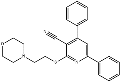 2-{[2-(4-morpholinyl)ethyl]sulfanyl}-4,6-diphenylnicotinonitrile Structure