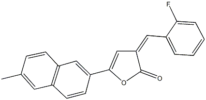 3-(2-fluorobenzylidene)-5-(6-methyl-2-naphthyl)-2(3H)-furanone,341011-46-9,结构式