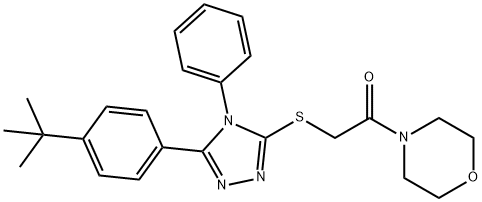 4-({[5-(4-tert-butylphenyl)-4-phenyl-4H-1,2,4-triazol-3-yl]sulfanyl}acetyl)morpholine Struktur
