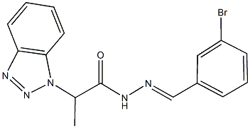 2-(1H-1,2,3-benzotriazol-1-yl)-N'-(3-bromobenzylidene)propanohydrazide Struktur