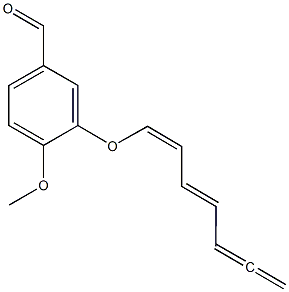 3-(1,3,5,6-heptatetraenyloxy)-4-methoxybenzaldehyde Struktur