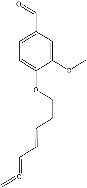 4-(1,3,5,6-heptatetraenyloxy)-3-methoxybenzaldehyde Structure