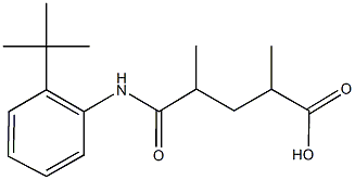 5-(2-tert-butylanilino)-2,4-dimethyl-5-oxopentanoic acid 结构式