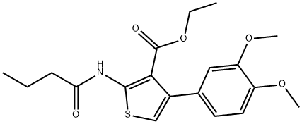 342383-42-0 ethyl 2-(butyrylamino)-4-(3,4-dimethoxyphenyl)-3-thiophenecarboxylate