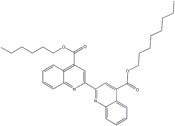 4-hexyl 4'-octyl 2,2'-bis[4-quinolinecarboxylate]|