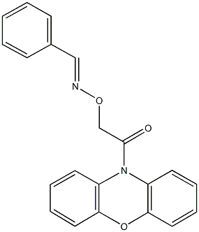 benzaldehyde O-[2-oxo-2-(10H-phenoxazin-10-yl)ethyl]oxime Structure