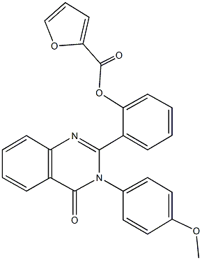 2-[3-(4-methoxyphenyl)-4-oxo-3,4-dihydro-2-quinazolinyl]phenyl 2-furoate Structure