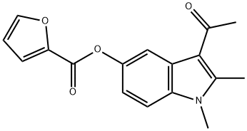 3-acetyl-1,2-dimethyl-1H-indol-5-yl 2-furoate Structure