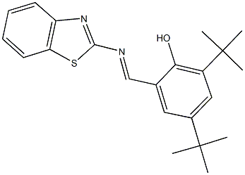 2-[(1,3-benzothiazol-2-ylimino)methyl]-4,6-ditert-butylphenol,342591-77-9,结构式