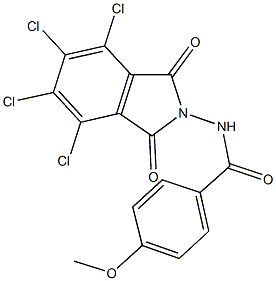 4-methoxy-N-(4,5,6,7-tetrachloro-1,3-dioxo-1,3-dihydro-2H-isoindol-2-yl)benzamide Struktur