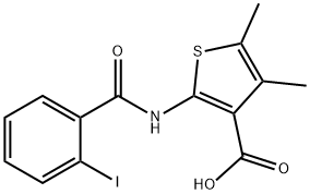2-[(2-iodobenzoyl)amino]-4,5-dimethyl-3-thiophenecarboxylic acid 结构式