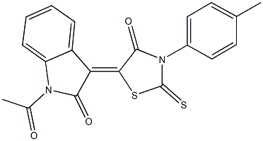 1-acetyl-3-[3-(4-methylphenyl)-4-oxo-2-thioxo-1,3-thiazolidin-5-ylidene]-1,3-dihydro-2H-indol-2-one|