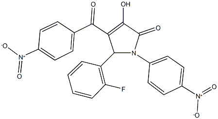 5-(2-fluorophenyl)-3-hydroxy-4-{4-nitrobenzoyl}-1-{4-nitrophenyl}-1,5-dihydro-2H-pyrrol-2-one Structure