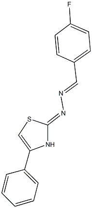 4-fluorobenzaldehyde (4-phenyl-1,3-thiazol-2-yl)hydrazone Structure