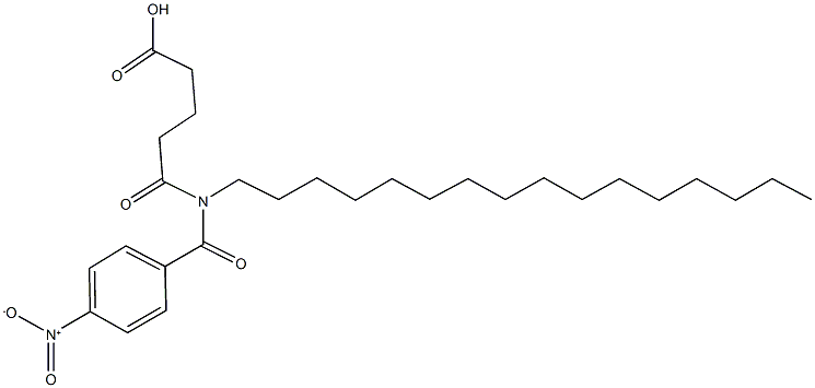 5-(hexadecyl{4-nitrobenzoyl}amino)-5-oxopentanoic acid Structure