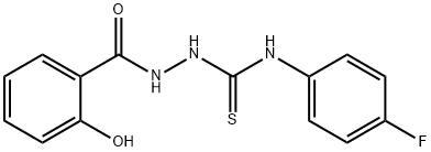N-(4-fluorophenyl)-2-(2-hydroxybenzoyl)hydrazinecarbothioamide,343-70-4,结构式