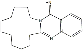 7,8,9,10,11,12,13,14,15,16-decahydroazacyclotridecino[2,1-b]quinazolin-18(6H)-imine 化学構造式