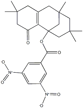 5,5,9,11,11-pentamethyl-3-oxotricyclo[7.3.1.0~2,7~]tridec-2(7)-en-1-yl 3,5-bisnitrobenzoate Structure