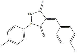 4-(4-fluorobenzylidene)-1-(4-methylphenyl)-3,5-pyrazolidinedione Structure