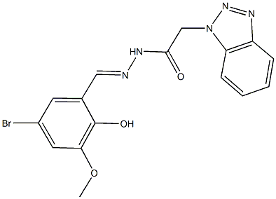 2-(1H-1,2,3-benzotriazol-1-yl)-N'-(5-bromo-2-hydroxy-3-methoxybenzylidene)acetohydrazide Structure