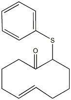 10-(phenylsulfanyl)-5-cyclodecen-1-one Struktur
