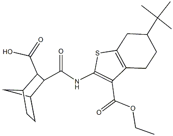 3-({[6-tert-butyl-3-(ethoxycarbonyl)-4,5,6,7-tetrahydro-1-benzothien-2-yl]amino}carbonyl)bicyclo[2.2.1]heptane-2-carboxylic acid|