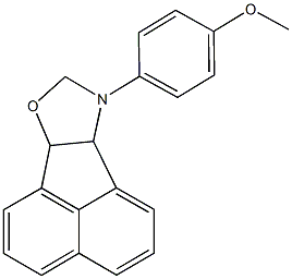 4-(6b,9a-dihydroacenaphtho[1,2-d][1,3]oxazol-9(8H)-yl)phenyl methyl ether 化学構造式