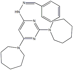 benzaldehyde [2,6-di(1-azepanyl)-4-pyrimidinyl]hydrazone|