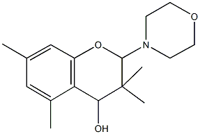 3,3,5,7-tetramethyl-2-(4-morpholinyl)-4-chromanol Struktur