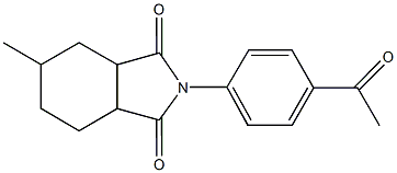 2-(4-acetylphenyl)-5-methylhexahydro-1H-isoindole-1,3(2H)-dione 化学構造式