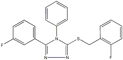 (2-fluorophenyl)methyl 5-(3-fluorophenyl)-4-phenyl-4H-1,2,4-triazol-3-yl sulfide|