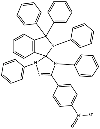 3-(4-nitrophenyl)-1,1',1',2',4-pentaphenyl-4,5-dihydrospiro[1H-1,2,4-triazole-5,3'-isoindoline] Structure
