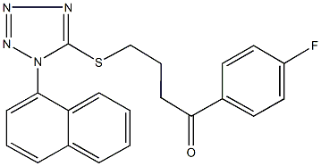 1-(4-fluorophenyl)-4-{[1-(1-naphthyl)-1H-tetraazol-5-yl]sulfanyl}-1-butanone Structure