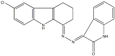 1H-indole-2,3-dione 3-[(6-chloro-2,3,4,9-tetrahydro-1H-carbazol-1-ylidene)hydrazone]|