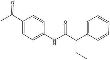 N-(4-acetylphenyl)-2-phenylbutanamide 化学構造式
