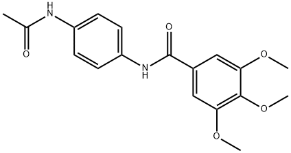 N-[4-(acetylamino)phenyl]-3,4,5-trimethoxybenzamide Struktur