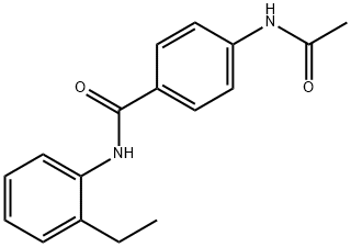 4-(acetylamino)-N-(2-ethylphenyl)benzamide Struktur