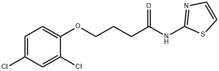 4-(2,4-dichlorophenoxy)-N-(1,3-thiazol-2-yl)butanamide,346719-72-0,结构式