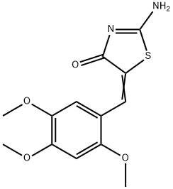 2-imino-5-(2,4,5-trimethoxybenzylidene)-1,3-thiazolidin-4-one Struktur