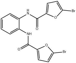 5-bromo-N-{2-[(5-bromo-2-furoyl)amino]phenyl}-2-furamide,346726-74-7,结构式