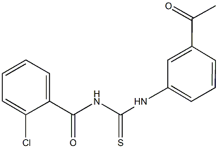 N-(3-acetylphenyl)-N'-(2-chlorobenzoyl)thiourea Structure