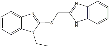 1H-benzimidazol-2-ylmethyl 1-ethyl-1H-benzimidazol-2-yl sulfide Structure
