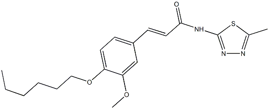 347365-86-0 3-[4-(hexyloxy)-3-methoxyphenyl]-N-(5-methyl-1,3,4-thiadiazol-2-yl)acrylamide